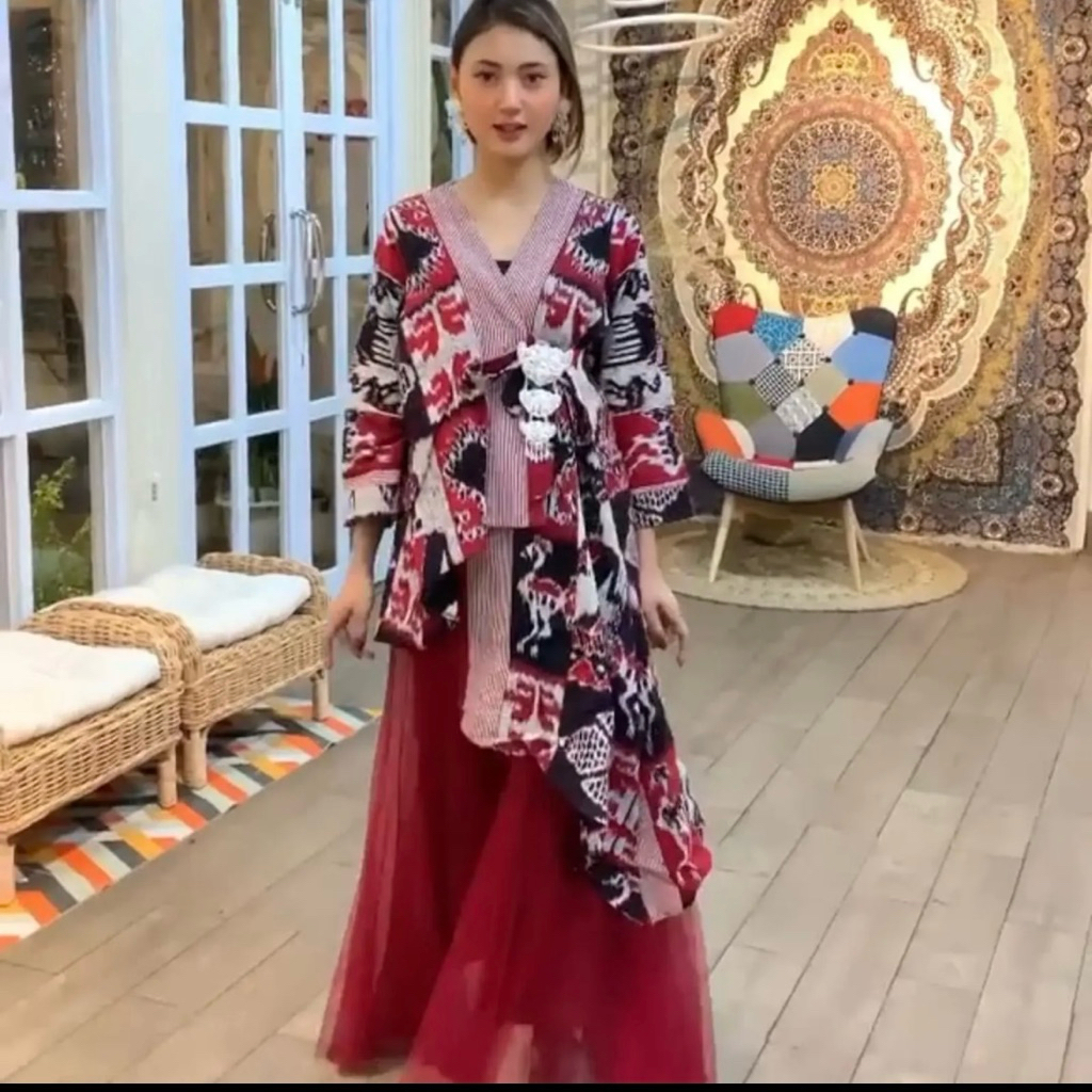 Setelan Rok Tenun Baju Tenun Jepara Casual Modern