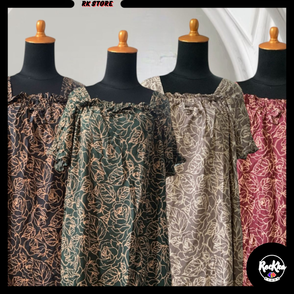 ROCKKA DASTER DRESS FUJI REMPEL / DASTER JUMBO / DASTER HAMIL BUSUI BAHAN ADEM SEJUK / DASTER KEKINI