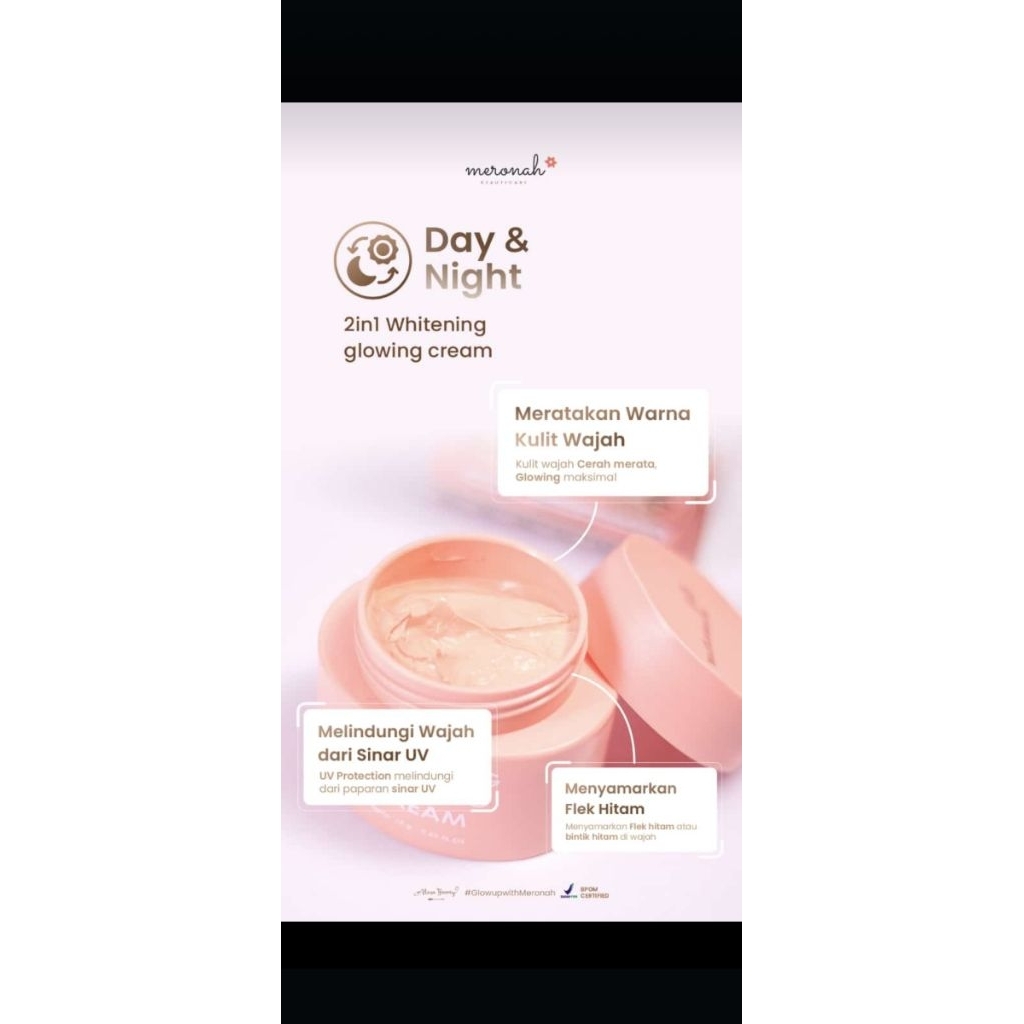 MERONAH GLOWING CREAM/ DAY CREAM MERONAH LANGSUNG KIRIM