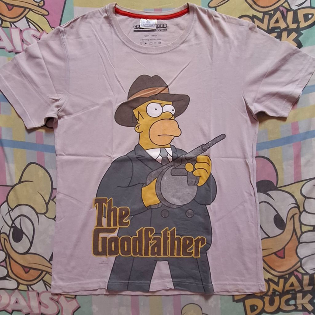 Kaos The Simpsons The Hodfather Grey Cool Teen Preloved