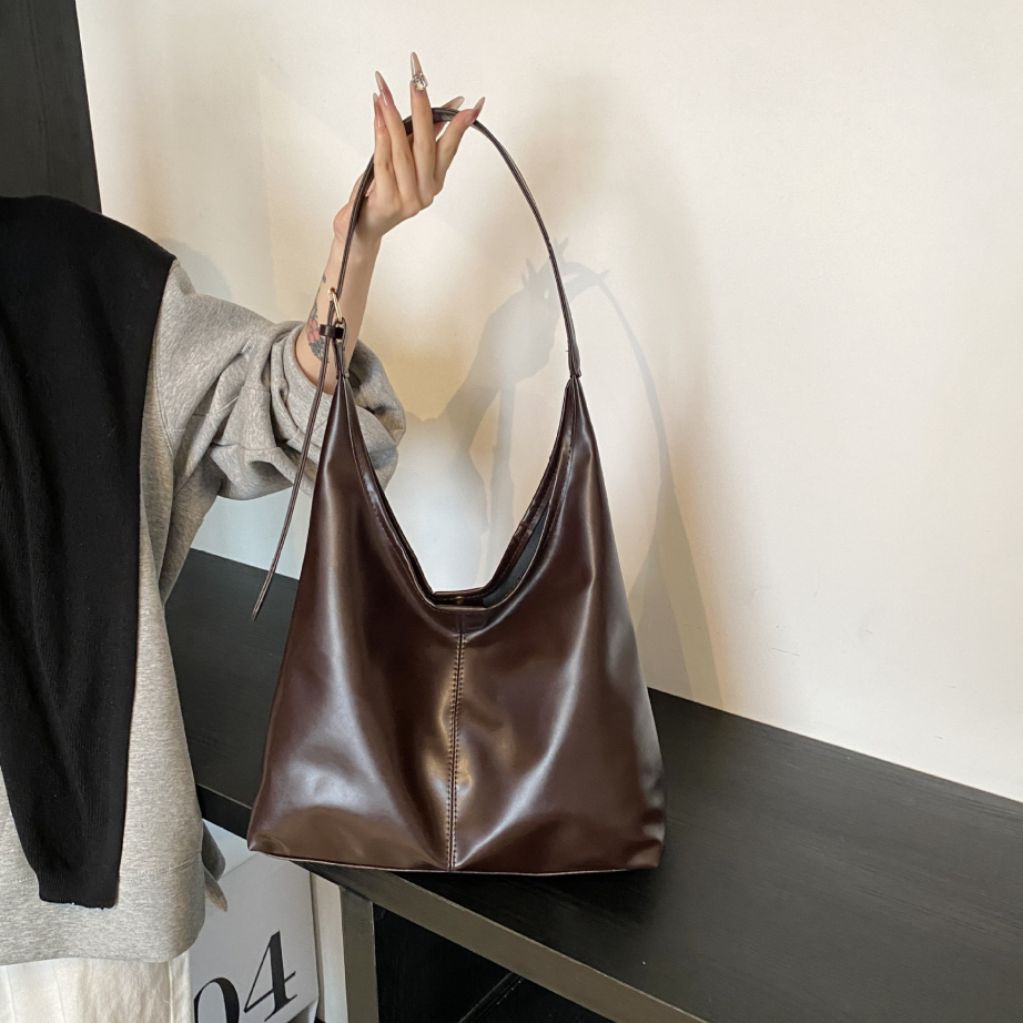 Tas Selempang Vintage Guliang Jiji Tote Kapasitas Besar Musim Gugur/Dingin Tas Wanita Tas Tangan Tas