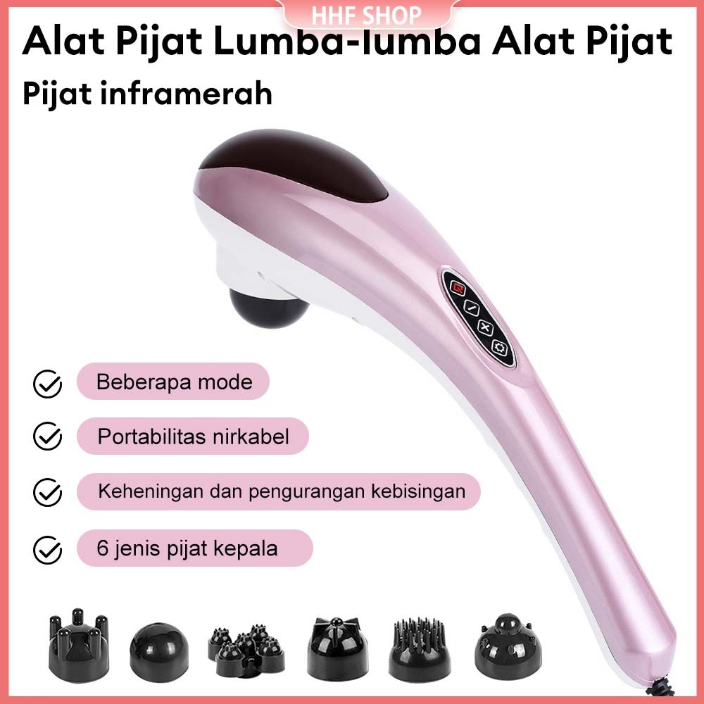 Tongkat Pijat Elektrik Tongkat Pijat Lumba-lumba Pijat punggung multifungsi Dapatkan enam kepala pij