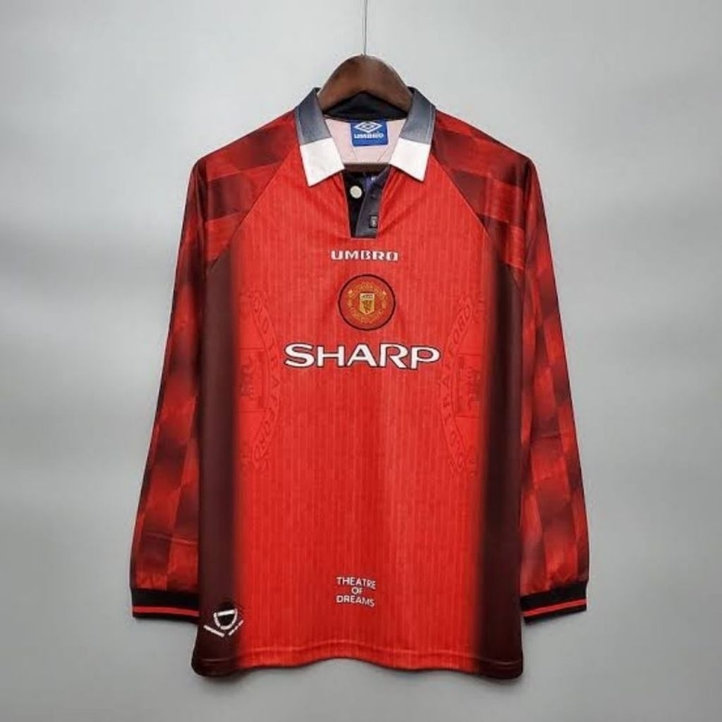 ASPORT MU MAN UNITED HOME 1996 1997 COBRA RETRO LONG SLEEVE LENGAN PANJANG  RETRO M4N UNITED HOME 96