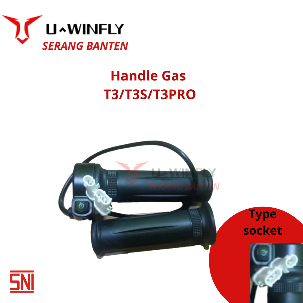 Throttle / Handle Gas Uwinfly Sepeda Listrik Universal / Motor Listrik T3 / T3S / T3 PRO