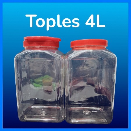 Toples Plastik 4Liter Kotak Ikan Cupang