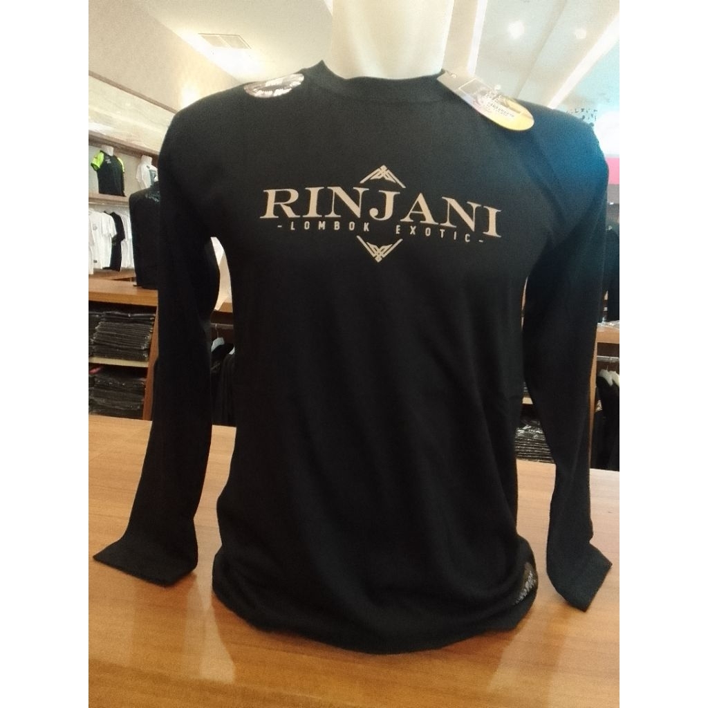 kaos lombok exotic lengan panjang-rinjani depan belakang