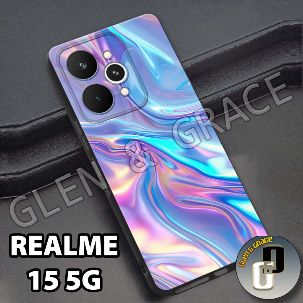 G22 - Softcase procamera realme 15 5g terbaru 2025 - case full karet pelindung camera - motif pastel