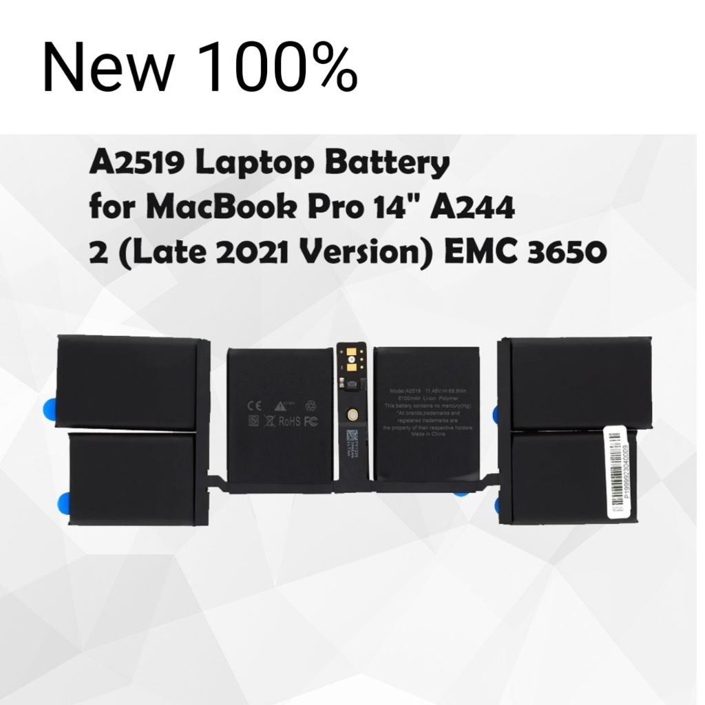 Baterai For Apple MacBook 14inch A2442 / A2519Tahun 2021