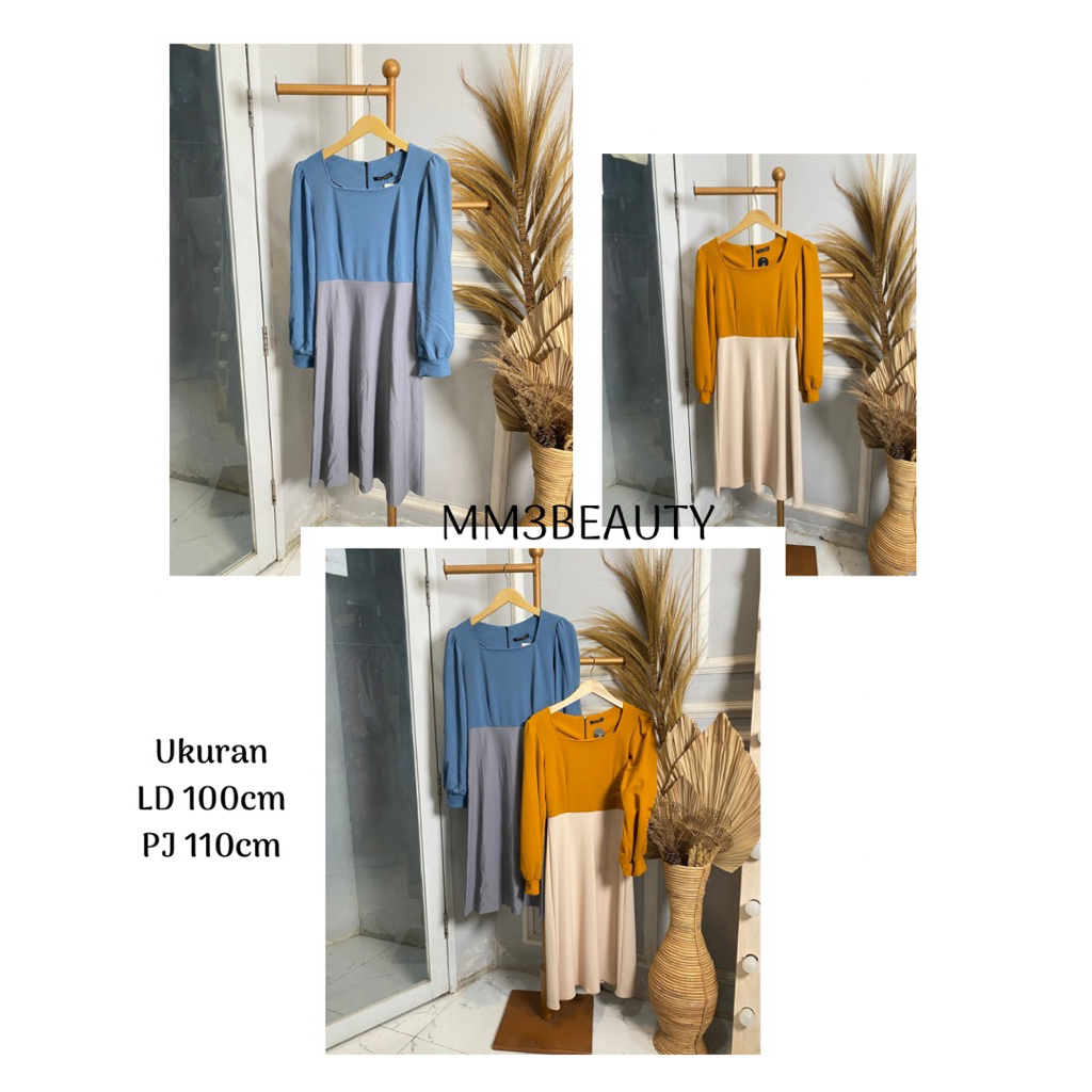 NEW MIRAI MIDI DRESS POLOS TERBARU KEKINIAN BEST SELLER