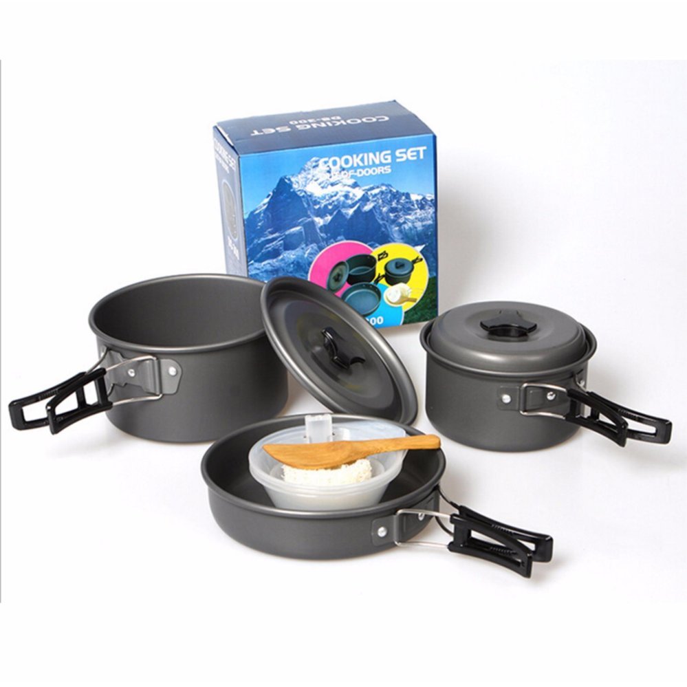 Set Panci Lipat Outdoor 8 in 1 - Panci Kemping - Panci Piknik - Panci Hiking - Panci Survival - Pera