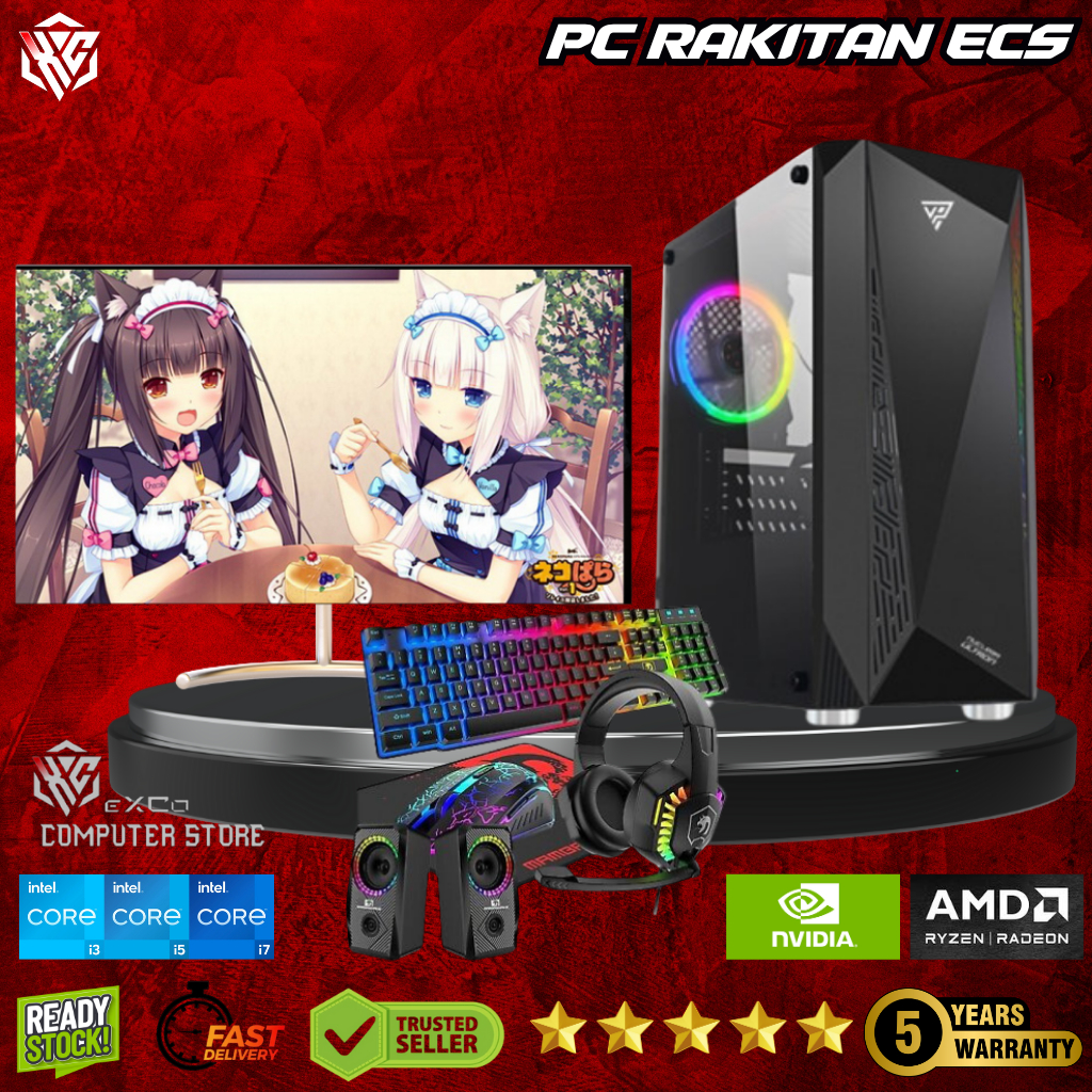 Komputer PC Gaming RAM 16GB SSD HDD VGA 2GB 1 Jutaan Fullset Siap Pakai - PC Rakitan ECS
