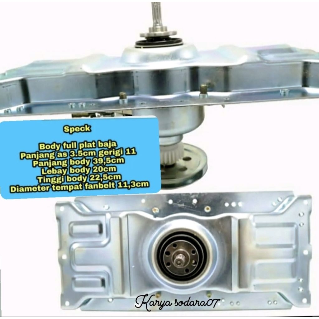 GEARBOX 1 TABUNG MESIN CUCI Sanyo 1TABUNG GIRBOK  GIRBOX 1 TABUNG GEARBOX COD