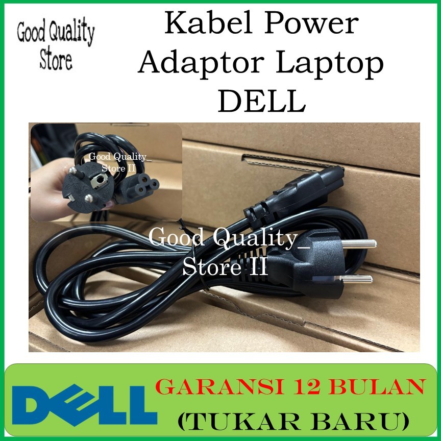 Kabel power laptop Dell XPS 13 XPS 15 XPS 17 Original 3 lubang