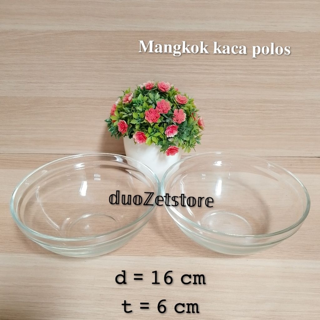 [6 pc] Mangkok kaca polos/mangkok sayur