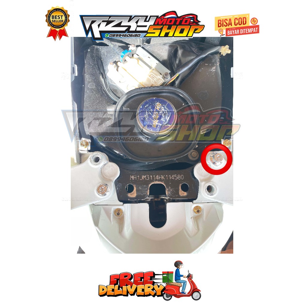 BAUT BEHEL BELAKANG ( 1 BAUT ) BEAT ESP NEW SCOOPY ESP NEW STREET TAHUN 2015 - 2021 CBS HONDA BEGEL 