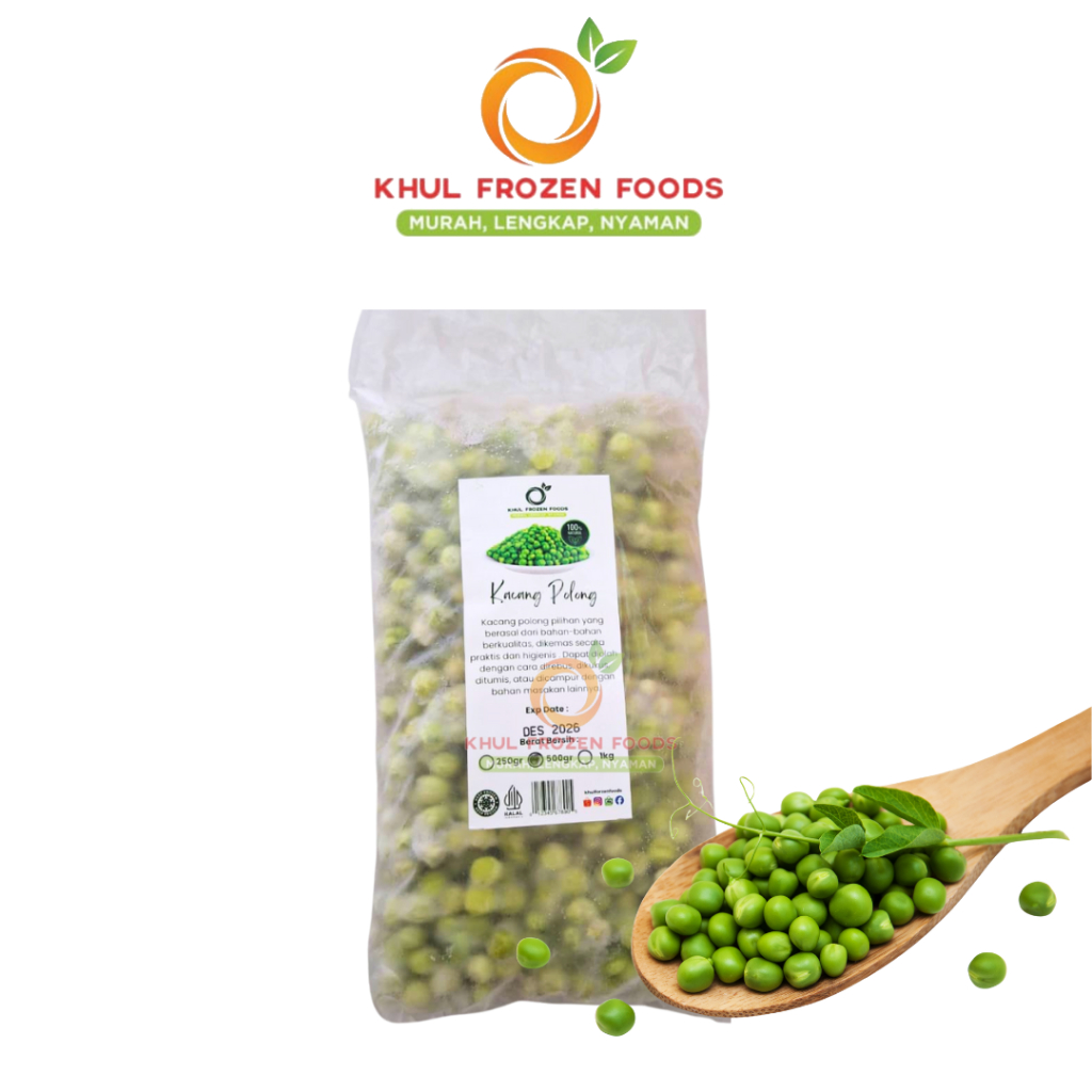 Kacang Polong Frozen Repack 500gr / kacang polong hijau / kacang polong beku / khul frozen foods