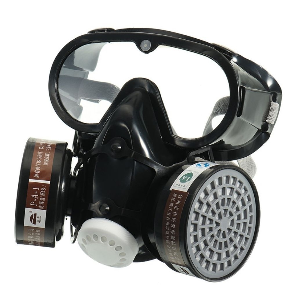 masker respirator full face dengan filter carbon aktif sf01