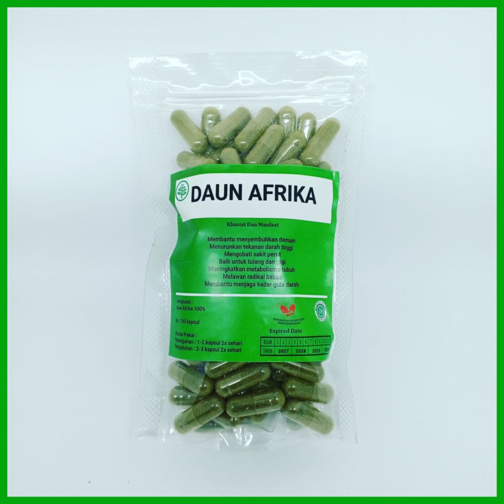 kapsul daun afrika isi 100