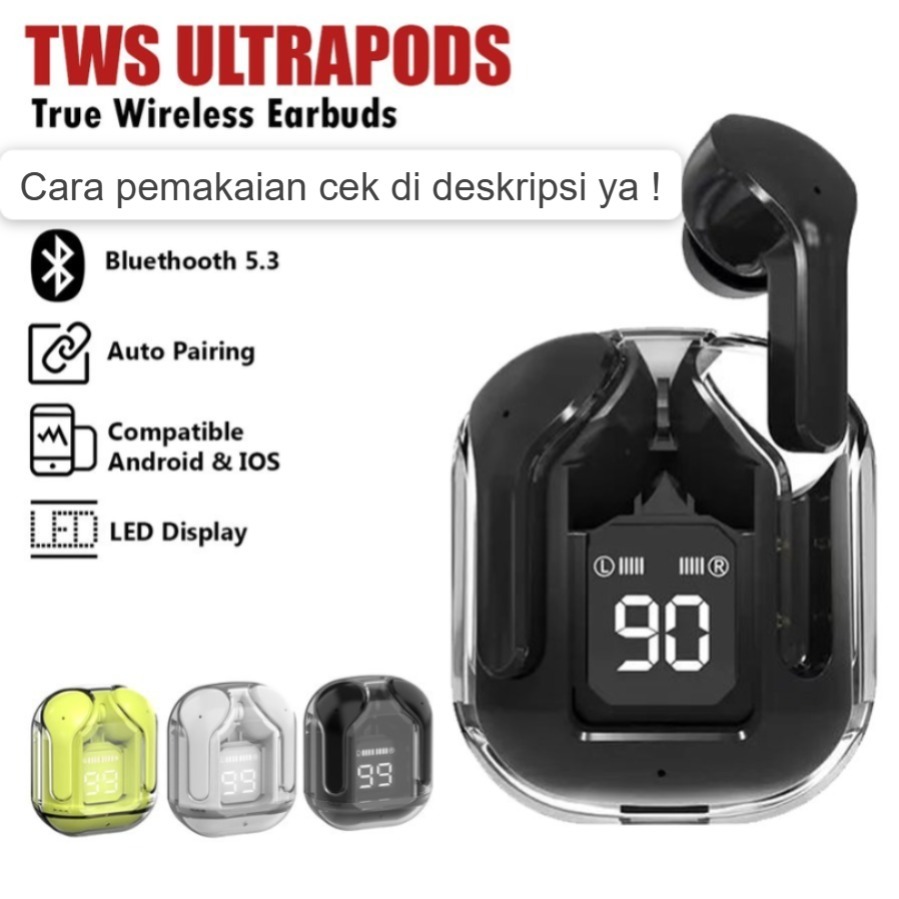 BIG PROMO Tws Air31 Tws Air31 Ultrapods Pro Bass Bluetooth 5.3 Headset Transparent Air31 ENC Noise