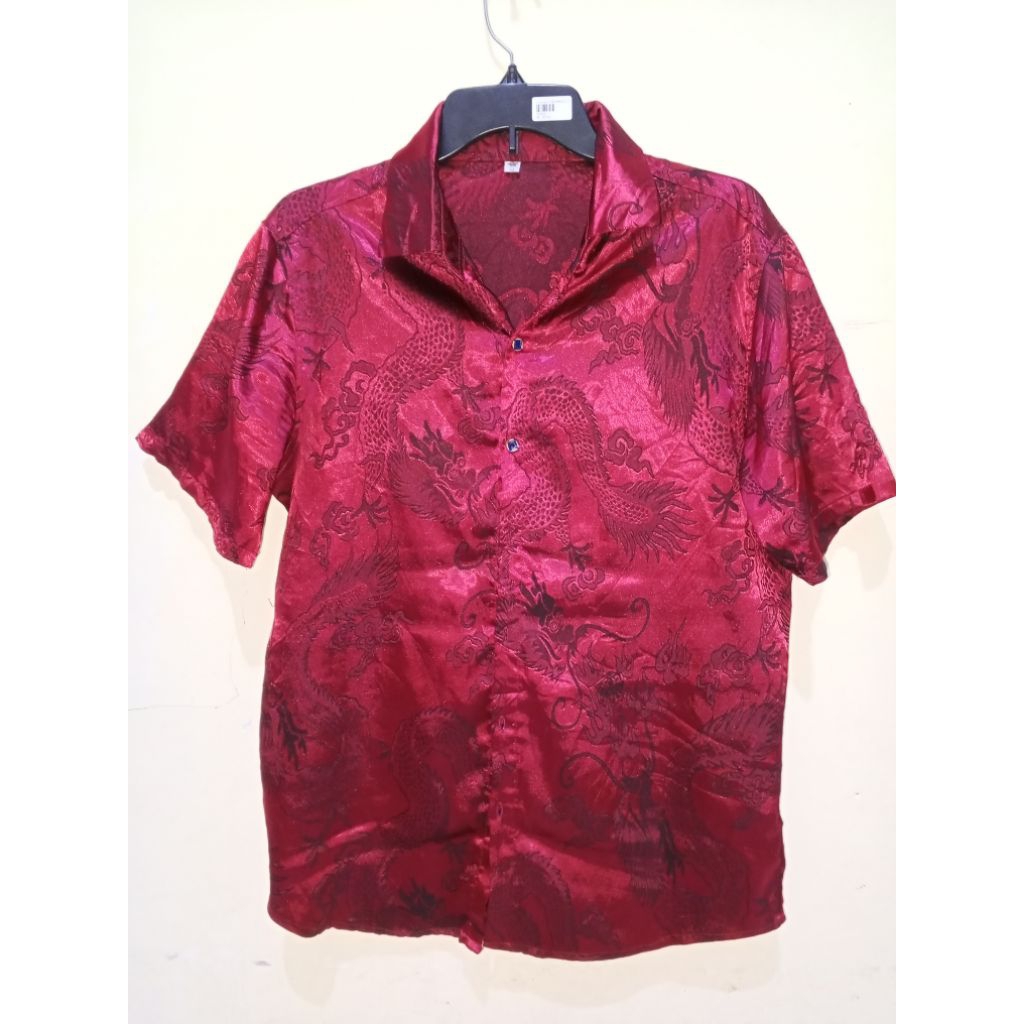 Cheongsam Pria lengan Pendek