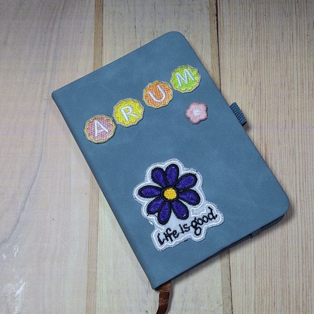 Notebook cantik size A5/A6 custom nama NFC custom bordir 100 lembar