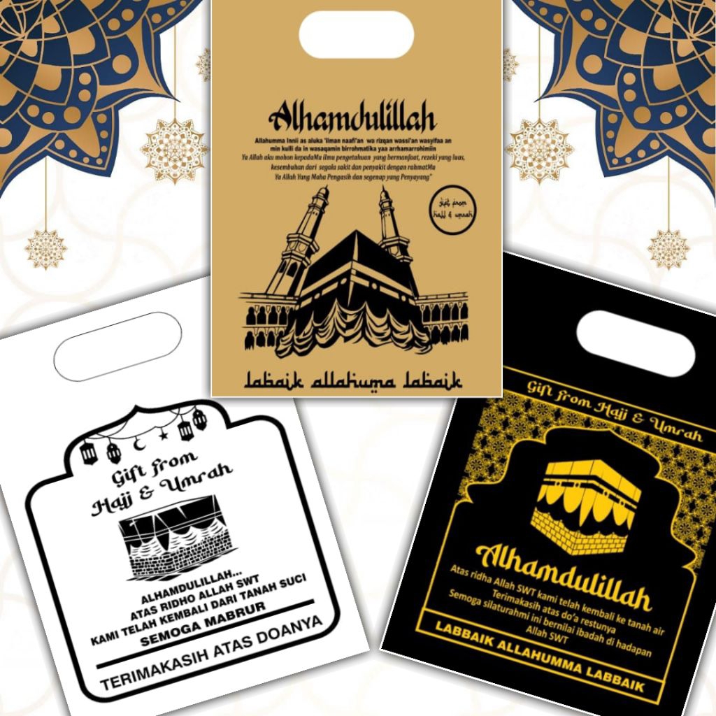 plastik HD plong ukuran 15 x 22 oleh oleh haji dan umrah isi 50 pcs.