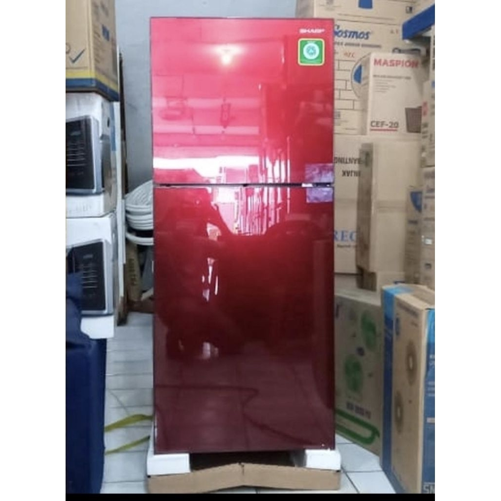 KULKAS SHARP 2 PINTU PINTU KACA 205 LITER SJ 246 XG MR/MS
