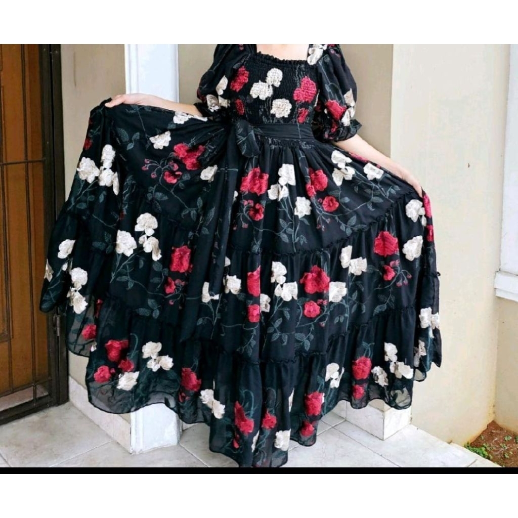 Kain Sifon Bordiran Motif - Kain Sifon Bordiran Premium Motif - Harga Tertera 0,5 Meter