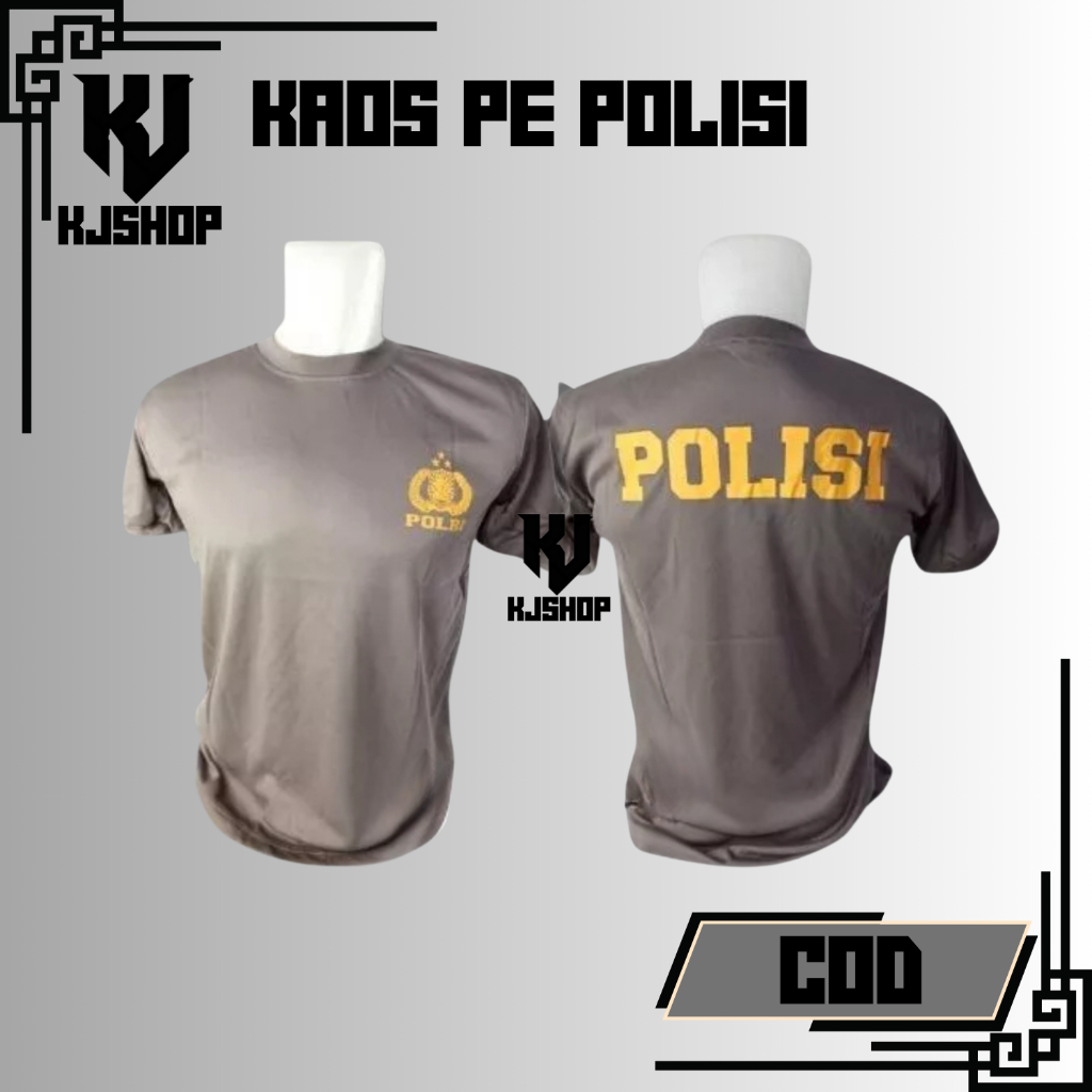 KAOS PE POLRI COKLAT POLISI