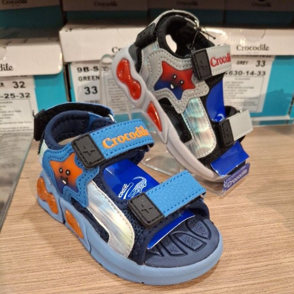 Sepatu sandal anak-anak lampu2 crocodile uk 22 sd 26