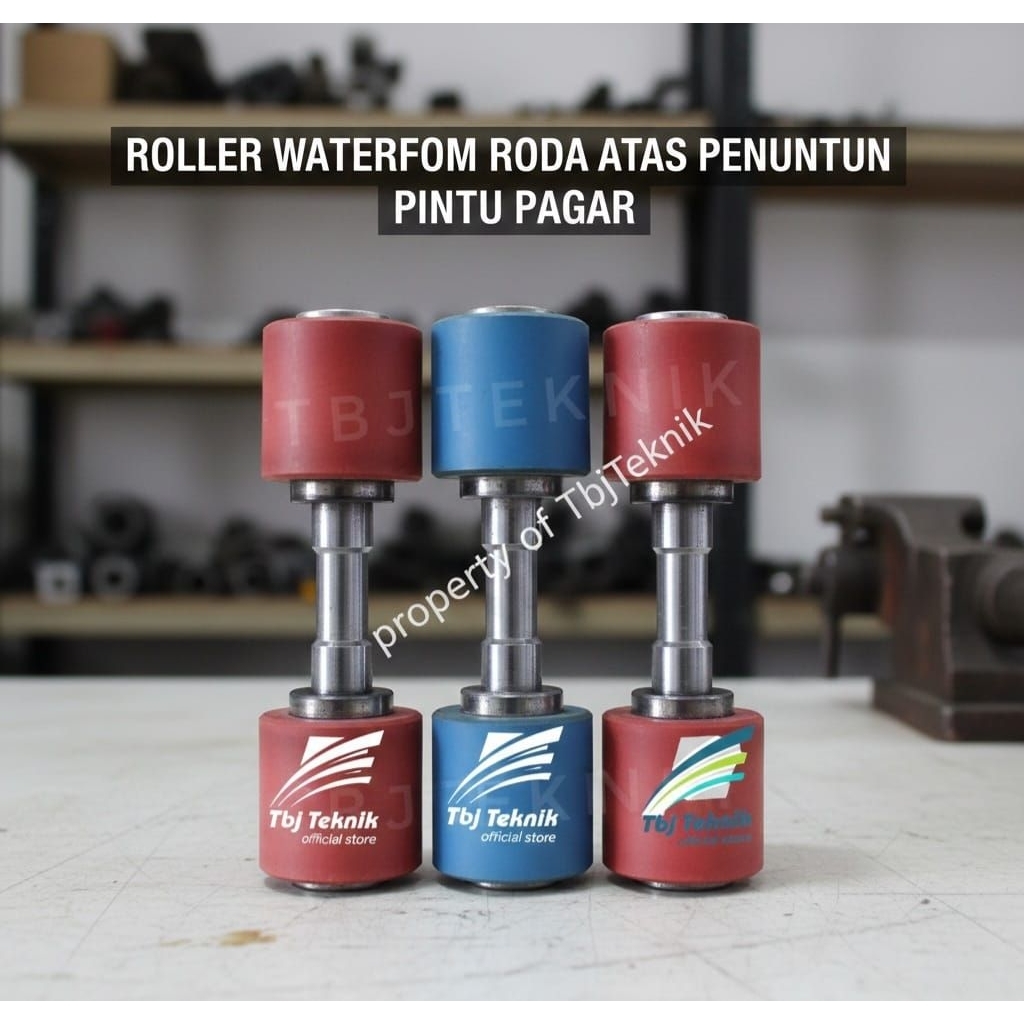 roda atas roller waterfom (teflon) karet untuk pintu pagar