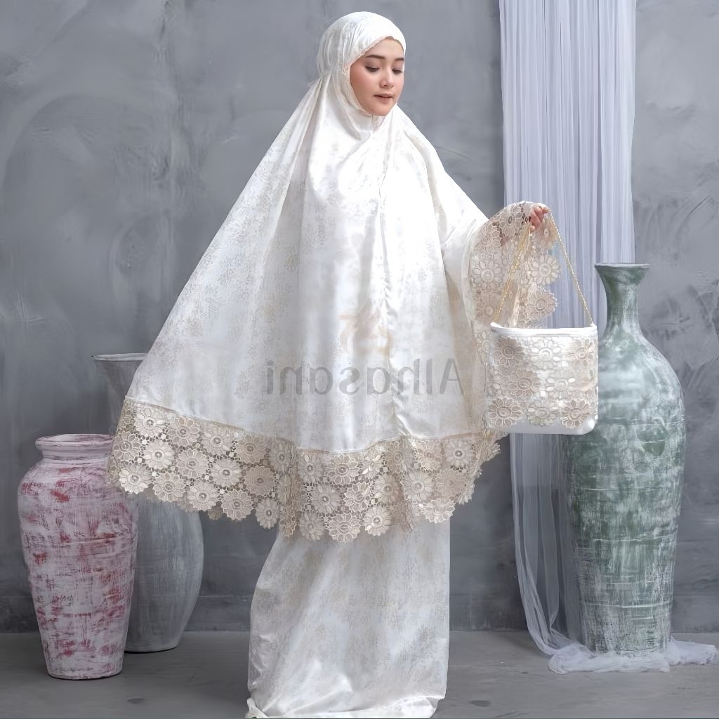 Mukena Dewasa Jumbo Katun Foil Premium Mukena Renda Mewah Terbaru Mukena Brukat Mukena Motif Mukena 