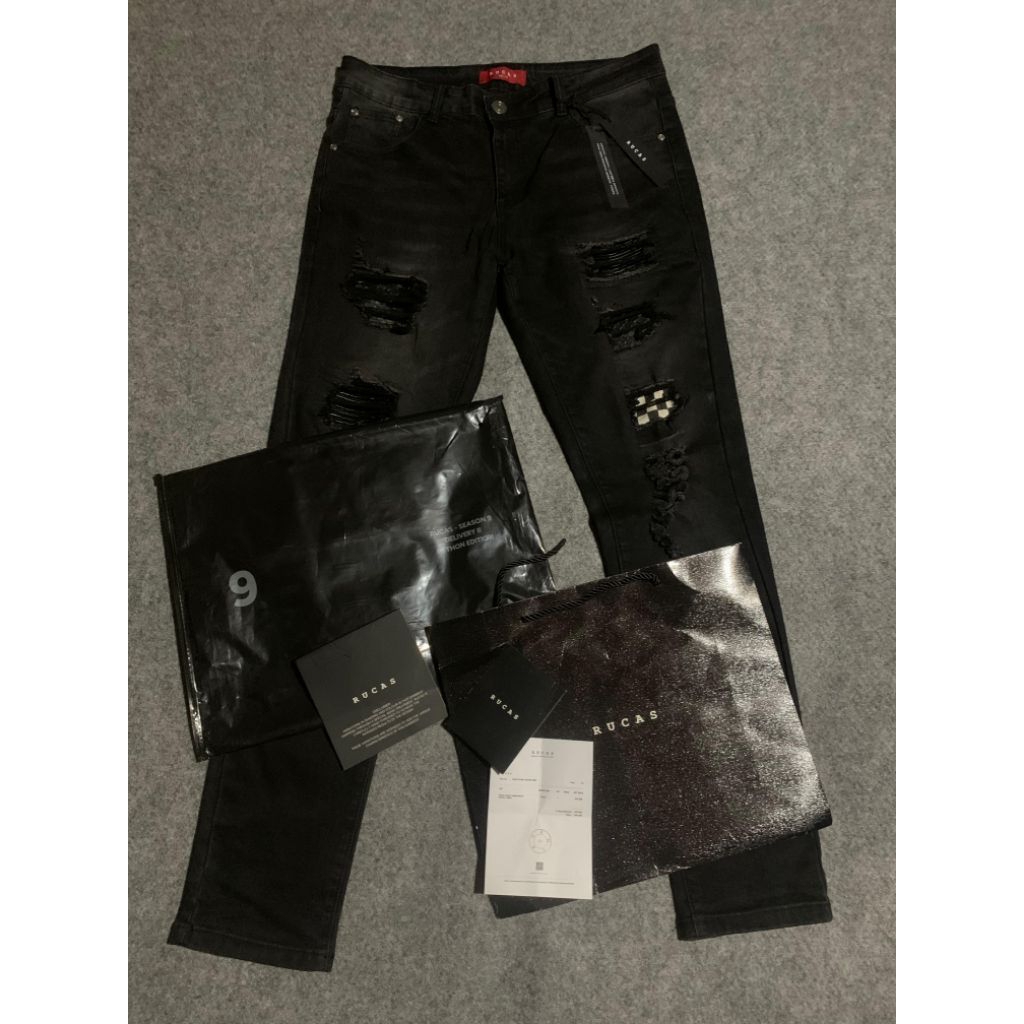 RUCAS Season 9 Grand Combination Python Leather Jeans