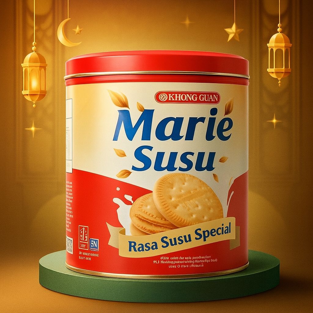 Khong Guan Biskuit Marie Susu Kaleng 300 gram