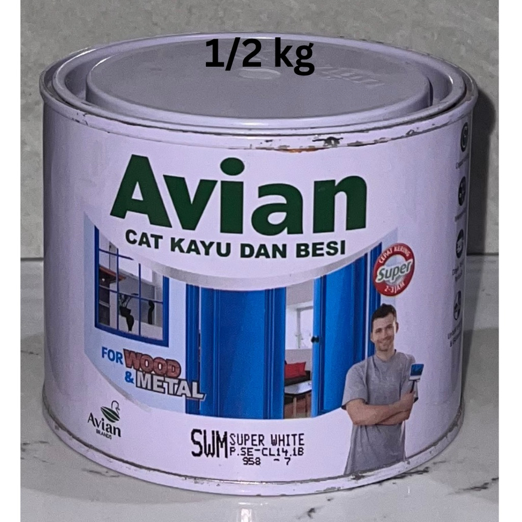 AVIAN CAT KAYU DAN BESI / CAT MINYAK 1/2 KG