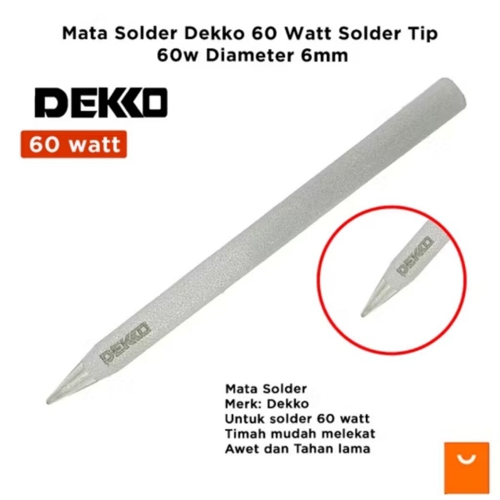mata solder dekko 60 wat original