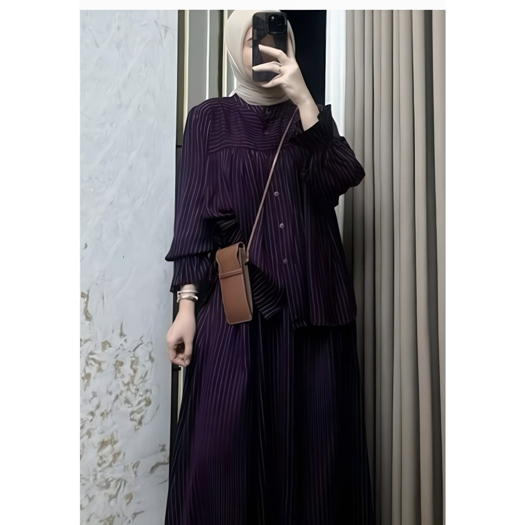 setelan Lengan Balon OneSet Rayon Premium