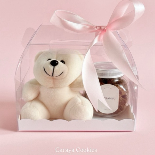 Gift box cookies boneka wisuda ulang tahun (Free kardus packaging)