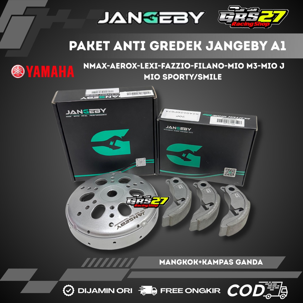 PAKET ANTI GREDEK JANGEBY A1 MANGKOK SET KAMPAS GANDA CARBON JANGEBY NMAX AEROX LEXY FAZZIO FILANO M