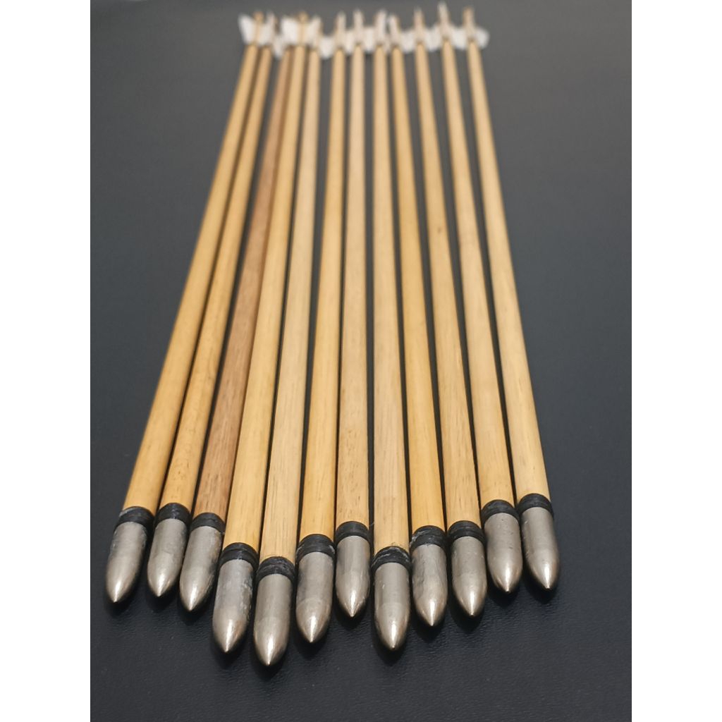 arrow kayu ramin bulu entok 4" (6pcs)