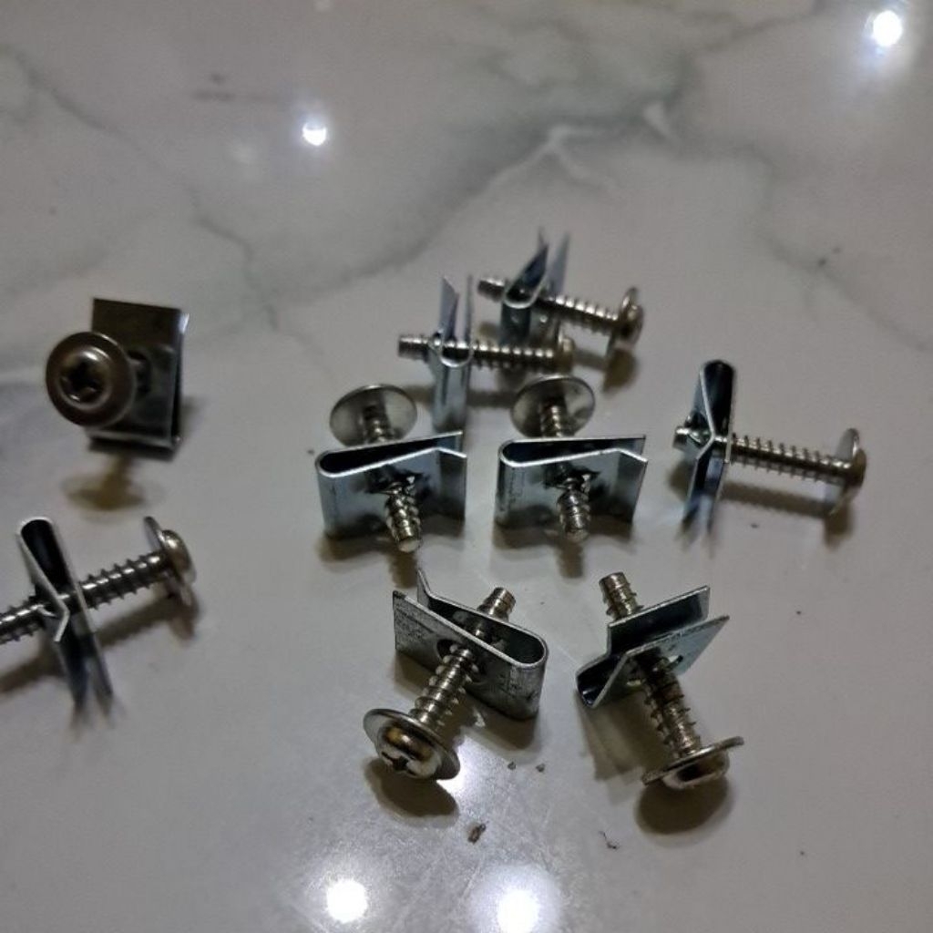 (PAKET 10PCS) original stainless klem baut sekrup body Honda Vario 110 125 150 all beat karbu fi esp