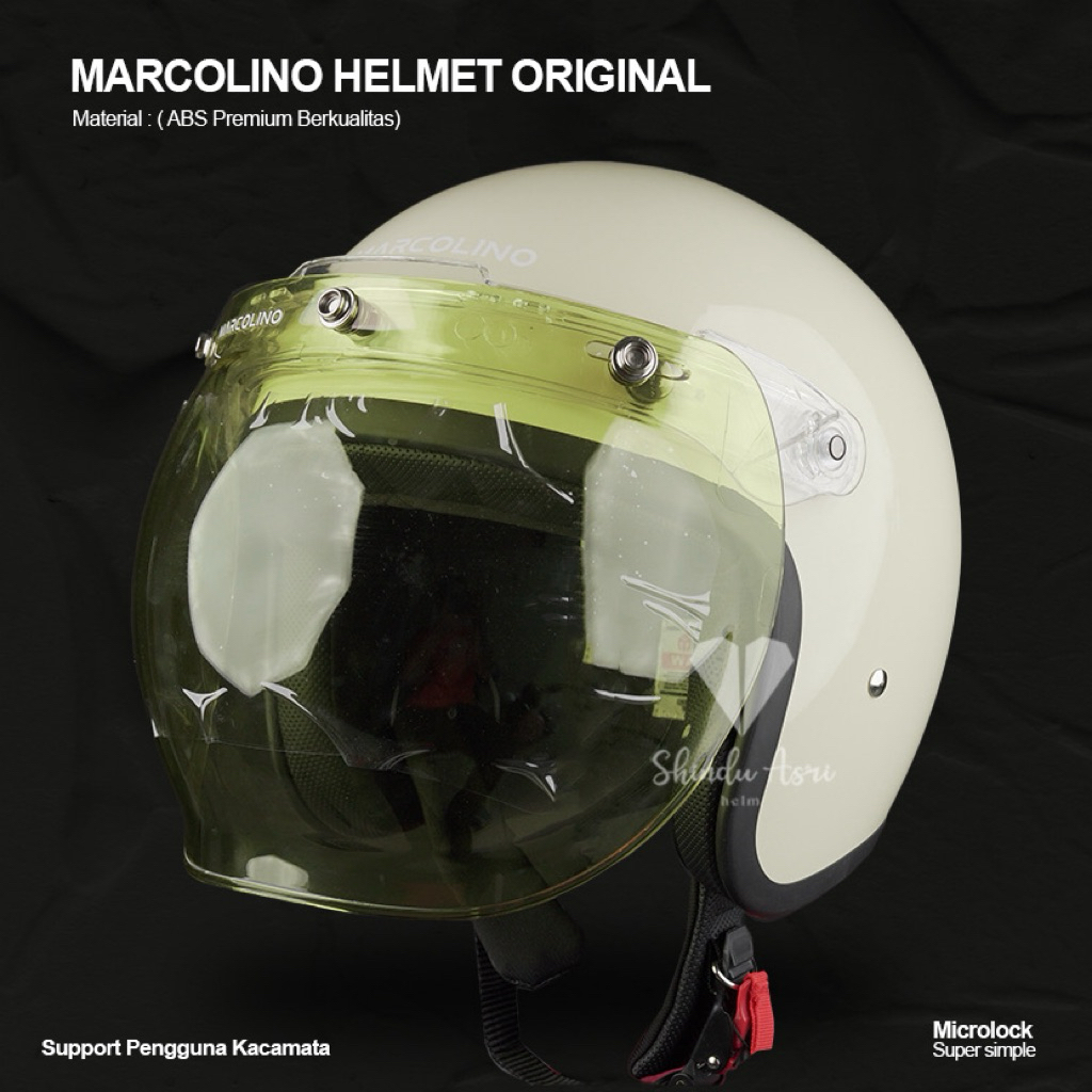 HELM MARCOLINO RETRO VISOR