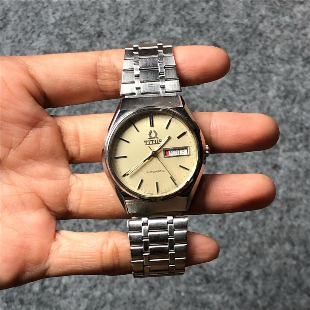Jual jam tangan titus automatic gold original