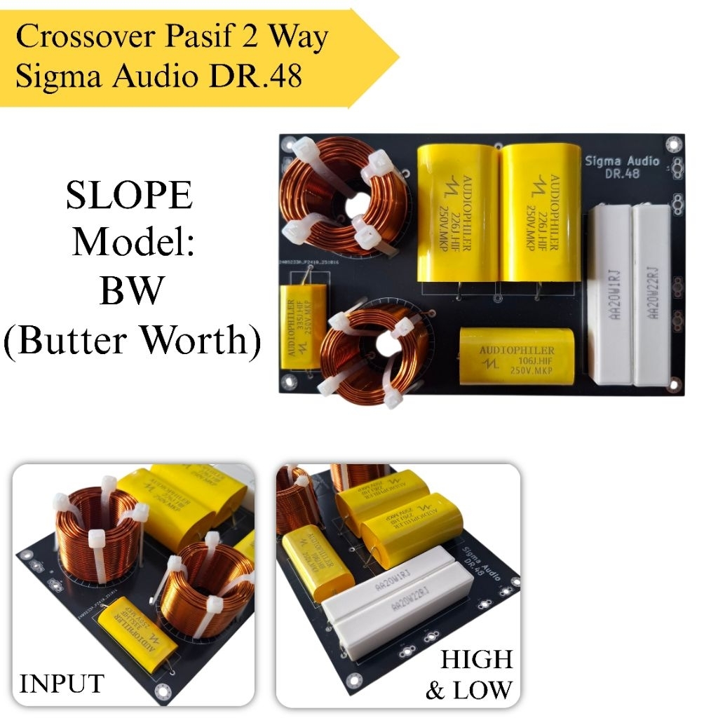 Crossover Pasif DR.48 SIGMA AUDIO // Crossover 2 Way