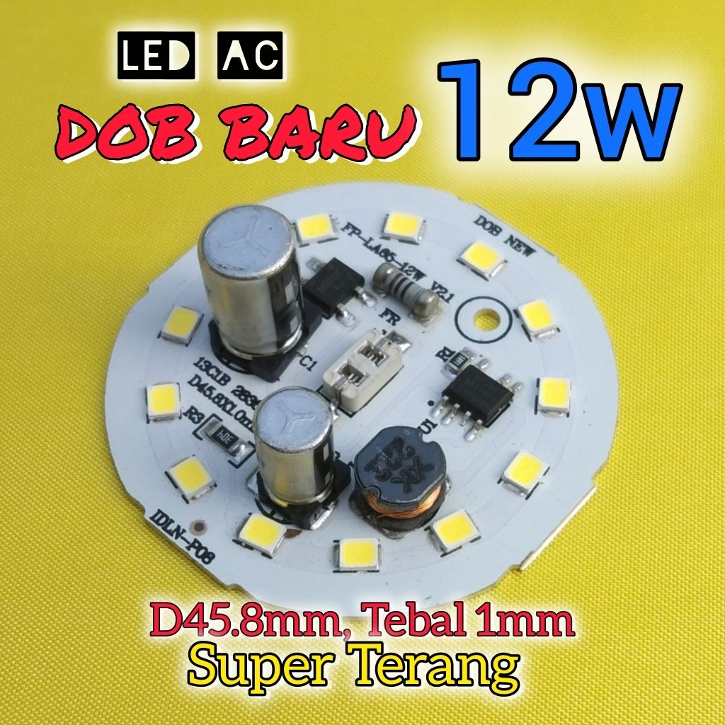 LED AC 12W DOB BARU ( socket tengah )
