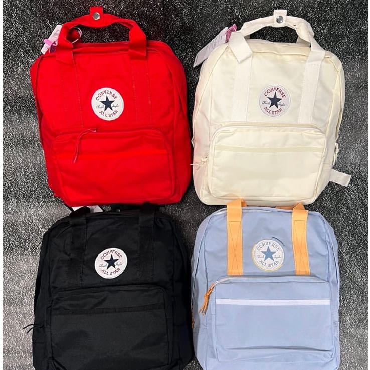 TAS RANSEL CONVERSE ALL STAR BASIC SQUARE ORIGINAL BLACK WHITE BLUE RED / TAS RANSEL CONVERSE PRIA W