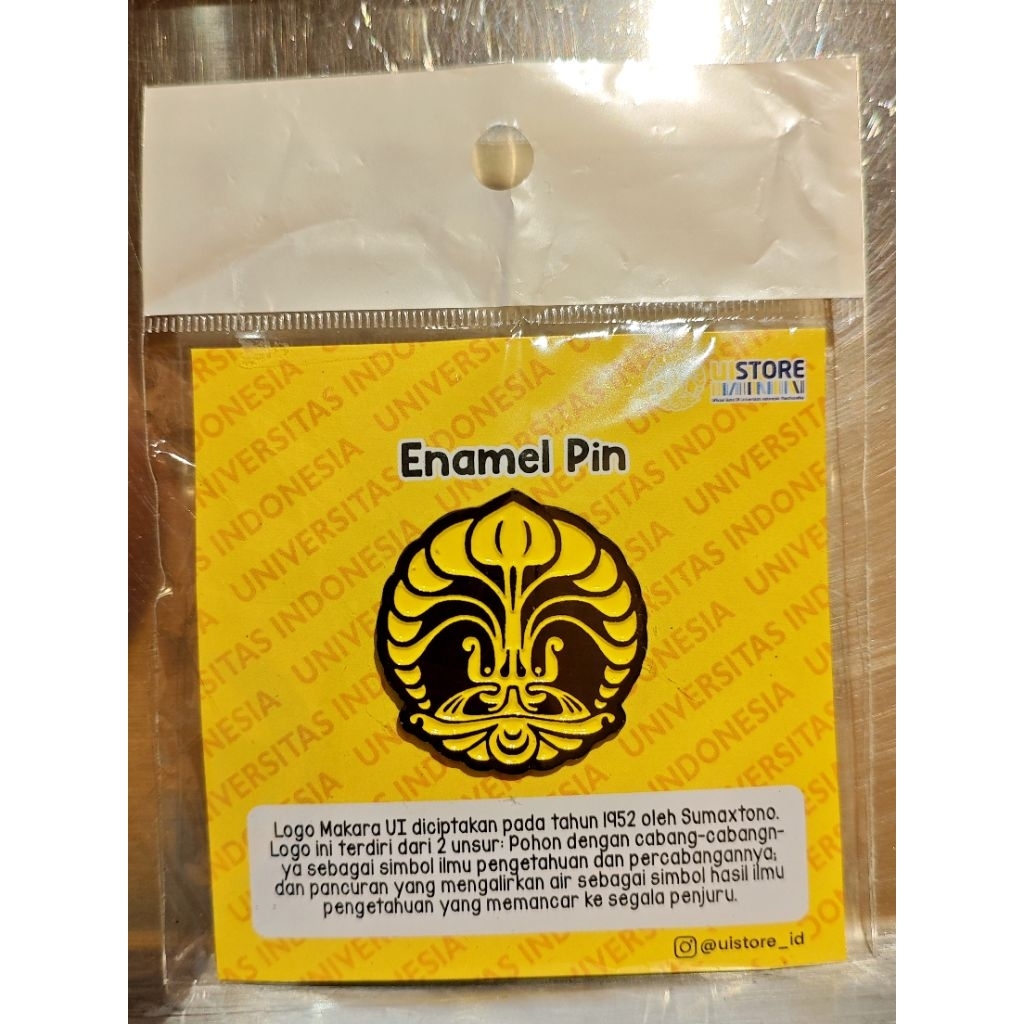 Enamel Pin UI Makara Kuning Original
