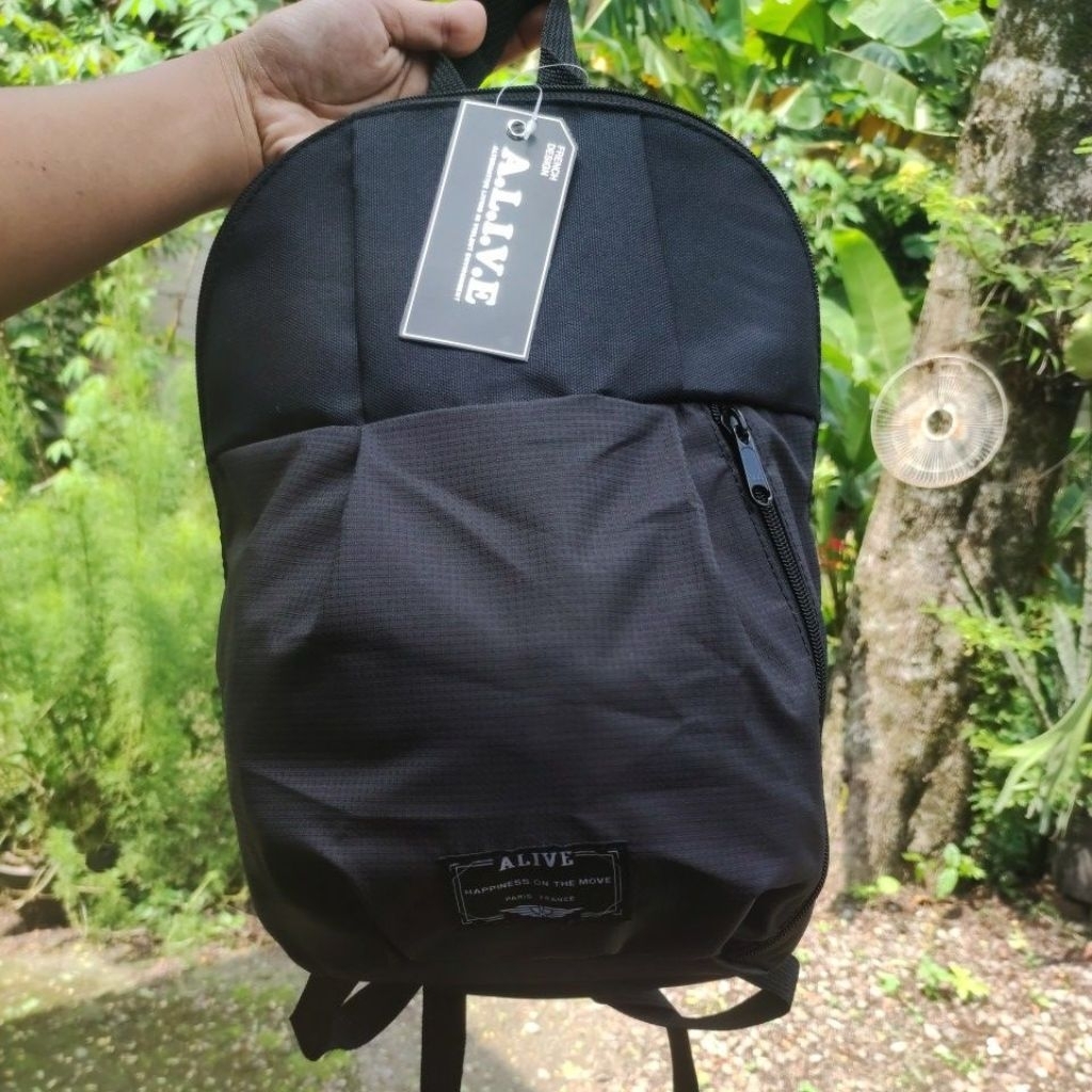 Aressio Black Bagpack Tas Ransel Sophie Martin Paris Alive