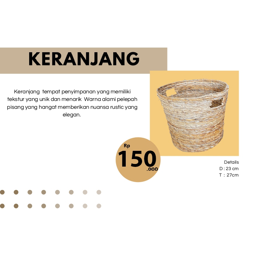 Keranjang Gedebok Pisang