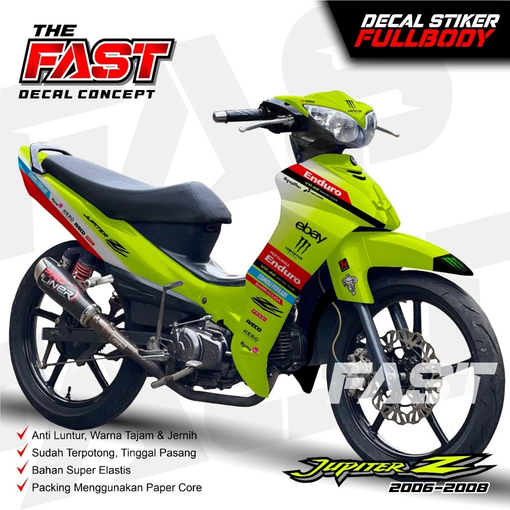 TERBARU decal stiker Jupiter Z Burhan Ohlins Racing sticker Jupiter Z Burhan variasi Jupiter Z Burha